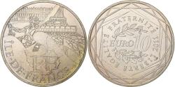 World Coins - France, 10 Euro, Ile De France, 2011, Silver,
