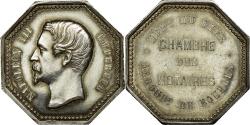 World Coins - France, Token, Napoléon III, Notaires de l'Arrondissement de Bourges, Silver