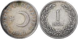 World Coins - Turkey, Lira, 1947, Silver, , KM:883