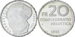 World Coins - Switzerland, Paracelsus, 20 Francs, 1993, Bern, BE, , Silver, KM:73