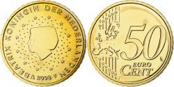 World Coins - Netherlands, Beatrix, 50 Euro Cent, 2008, Utrecht, BU, , Nordic gold