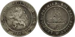 World Coins - Coin, Belgium, Leopold I, 5 Centimes, 1862, , Copper-nickel, KM:21