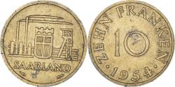 World Coins - Coin, SAARLAND, 10 Franken, 1954