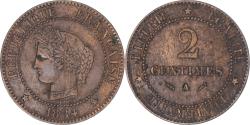 World Coins - Coin, France, 2 Centimes, 1884