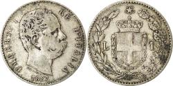 World Coins - Coin, Italy, Umberto I, Lira, 1887, Milan, , Silver, KM:24.2
