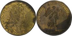 World Coins - France, Token, Louis XIV, Les Juges et Consuls, Brass, TB,