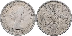 World Coins - Coin, Great Britain, Elizabeth II, 6 Pence, 1960, British Royal Mint,
