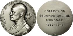 World Coins - France, Medal, Seconde Guerre Mondiale, Eisenhower, , Silvered bronze