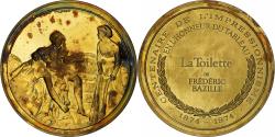 World Coins - France, Medal, La Toilette, Frédéric Bazille, Vermeil,