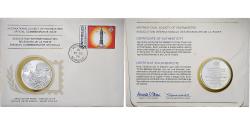 World Coins - Seychelles, Medal + stamp, International Society of Postmasters, 1978, Silver