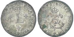 World Coins - Coin, France, Louis XV, Double Sol, 1740, Amiens, , Billon, Gadoury:281