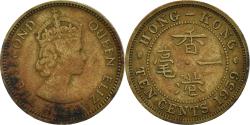 World Coins - Coin, Hong Kong, Elizabeth II, 10 Cents, 1959, , Nickel-brass, KM:28.1