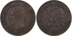 World Coins - France, Napoleon III, 2 Centimes, 1855, Bordeaux, Bronze,
