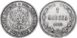 World Coins - Finland, Alexander III, Markka, 1890, Helsinki, Silver, , KM:3.2