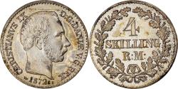 World Coins - Coin, Denmark, Christian IX, 4 Skilling Rigsmont, 1872, Copenhagen,