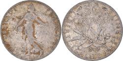 World Coins - Coin, France, Semeuse, 50 Centimes, 1907, Paris, , Silver, KM:854