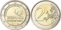 World Coins - Belgium, 2 Euro, First World War Centenary, 2014, Brussels, Bi-Metallic,