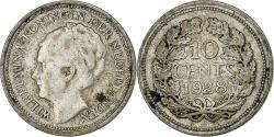 World Coins - Netherlands, Wilhelmina I, 10 Cents, 1928, Utrecht, Silver,