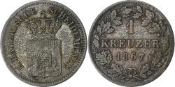 World Coins - German States, BAVARIA, Ludwig II, Kreuzer, 1867, Silver, , KM:873
