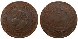 World Coins - Coin, France, Cérès, 5 Centimes, 1886, Paris, , Bronze, KM:821.1