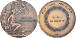 World Coins - France, Medal, Chocolatiers, Confiserie Demulier, 1964, Pillet, Art nouveau