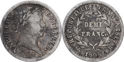 World Coins - France, 1/2 Franc, Napoléon I, 1808, Rouen, Silver, , KM:680.2