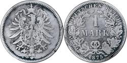 World Coins - GERMANY - EMPIRE, Wilhelm I, Mark, 1875, Berlin, Silver, , KM:7
