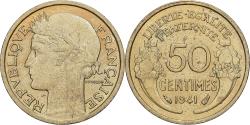 World Coins - France, 50 Centimes, Morlon, 1941, Paris, Cupro-Aluminium,
