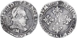 World Coins - France, Henri III, Franc au Col Fraisé, 1581, Toulouse, Silver,