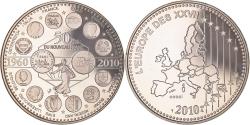 World Coins - France, Medal, L'Europe des XXVII, 50 ans du nouveau Franc, Politics, 2010