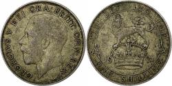 World Coins - Great Britain, George V, Shilling, 1921, British Royal Mint, Silver,