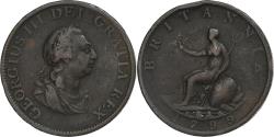 World Coins - United Kingdom, George III, 1/2 Penny, 1799, Soho, Copper,