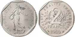 World Coins - France, 2 Francs, Semeuse, 1980, MDP, série FDC, Nickel,