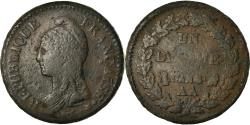 World Coins - Coin, France, Dupré, Decime, AN 8, Metz, , Bronze, KM:644.2