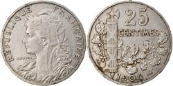 World Coins - Coin, France, Patey, 25 Centimes, 1904, , Nickel, KM:856, Gadoury:364