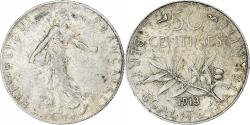 World Coins - France, 50 Centimes, Semeuse, 1913, Paris, Silver, , Gadoury:420