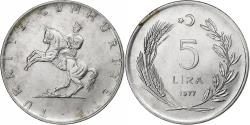 World Coins - Turkey, 5 Lira, 1977, Stainless Steel, , KM:905