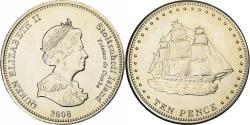 World Coins - Tristan Da Cunha, STOLTENHOFF ISLAND, Elizabeth II, 10 Pence, 2008, Commonwealth