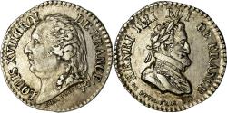 World Coins - France, Medal, Louis XVIII, Quinaire, Henri IV, History, , Silver