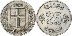 World Coins - Coin, Iceland, 25 Aurar, 1958, , Copper-nickel, KM:11