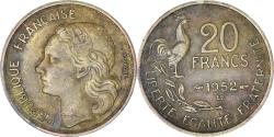 World Coins - Coin, France, Guiraud, 20 Francs, 1952, Beaumont - Le Roger,