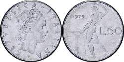 World Coins - Italy, 50 Lire, 1979, Rome, Stainless Steel, , KM:95.1