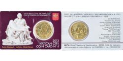 World Coins - VATICAN CITY, 50 Euro Cent, 2013, Rome, Coin card N4, , Brass, KM:387