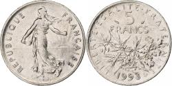World Coins - France, 5 Francs, Semeuse, 1993, Pessac, Copper-nickel, , Gadoury:771