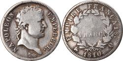 World Coins - Coin, France, Napoléon I, Franc, 1810, Perpignan, Very rare, , Silver