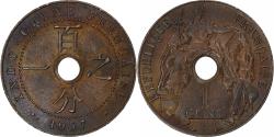 World Coins - French Indochina, 1 Centime, 1937, Paris, Bronze,