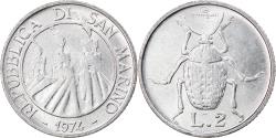World Coins - Coin, San Marino, 2 Lire, 1974, , Aluminum, KM:31