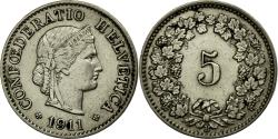 World Coins - Coin, Switzerland, 5 Rappen, 1911, Bern, , Copper-nickel, KM:26
