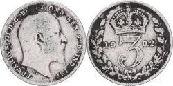 World Coins - Coin, Great Britain, Edward VII, 3 Pence, 1902, , Silver, KM:797.1