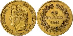 World Coins - France, 40 Francs, Louis-Philippe, 1833, Paris, Gold, VF(30-35), Gadoury:1106